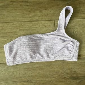 Lilac one shoulder bikini top